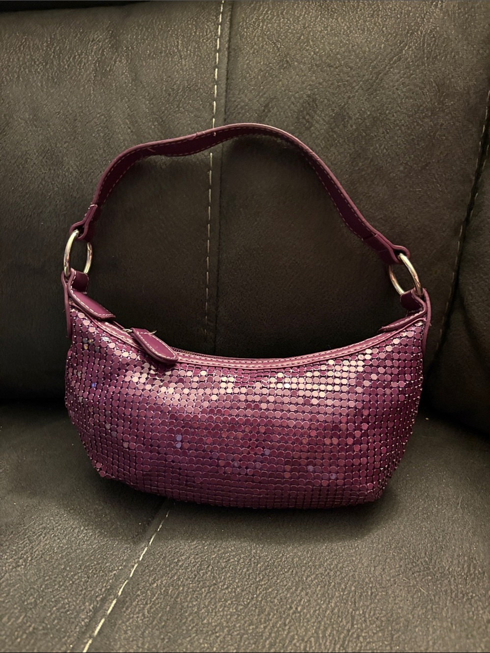 Jennifer Lopez LIVE Sequined Purple Mini Shoulder Bag